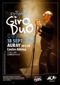 Concert Sylvain GirO Duo. Le vendredi 18 septembre 2015 à Auray. Morbihan.  20H30